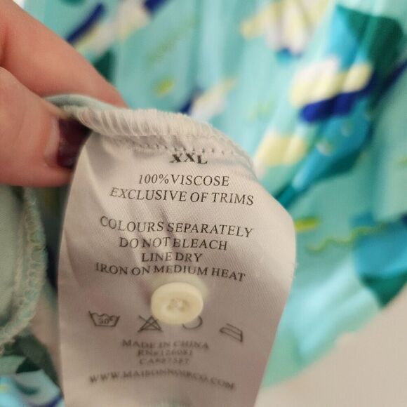 Maison Noir Short Sleeve Button Front Shirt Mens Size XXL 90s Geometric Print - Picture 5 of 6